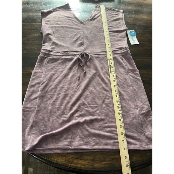 NWT Marika XXL Becca Cap Sleeve Jersey Dress Color: Inky Tie Dye Dusky Orchid - Picture 11 of 13